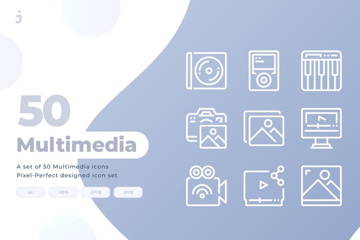 50 Multimedia Icons