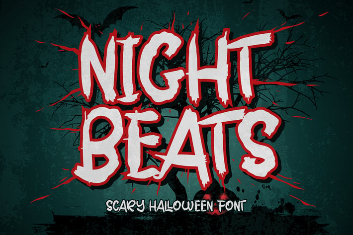 Night Beats - Scary Halloween Font