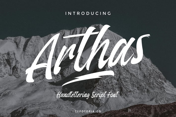 Arthas Brush Script Font