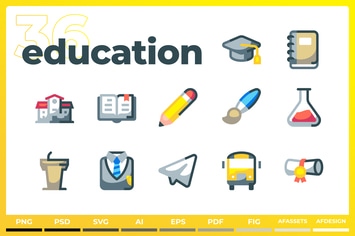 Education Icons - Iconez