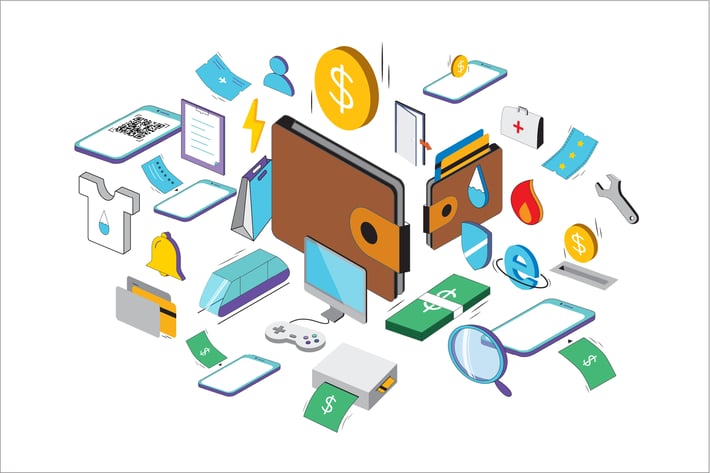 Isometric Wallet Icons - TH