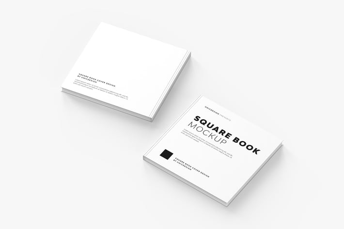 Square Book Mockup