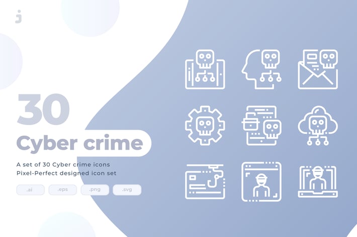 30 Cyber crime Icons