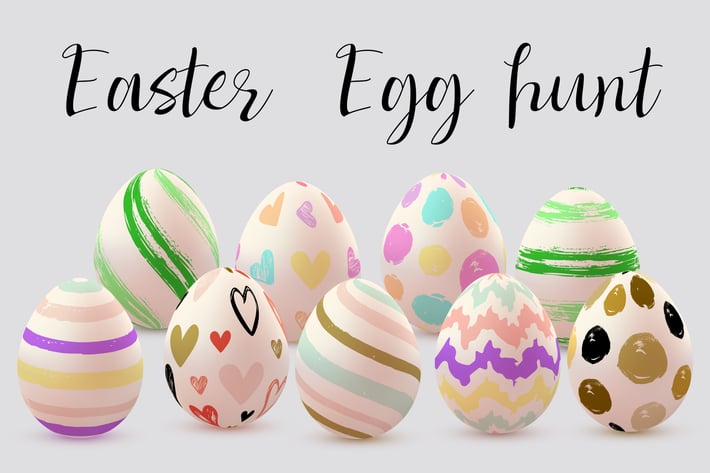 Set of Decorative Easter Eggs