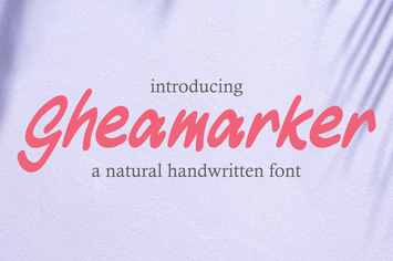 Gheamarker - Natural Handwritten Font