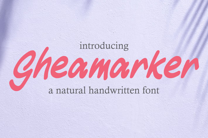 Gheamarker - Natural Handwritten Font