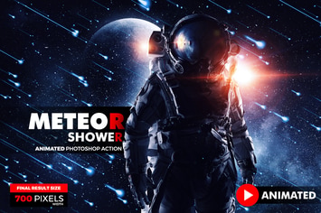 Animated Meteor Shower Photoshop Action