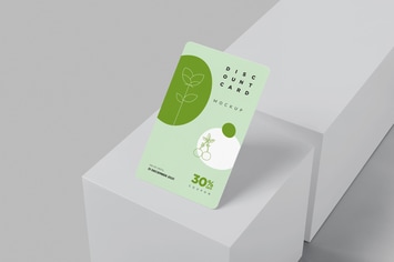 Portrait Discount Card Mockups