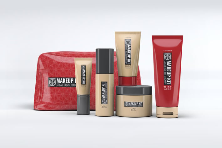 Makeup Kit Cosmetics Set Mock-Up