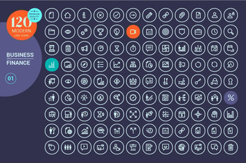 Business and Finance Line Icons