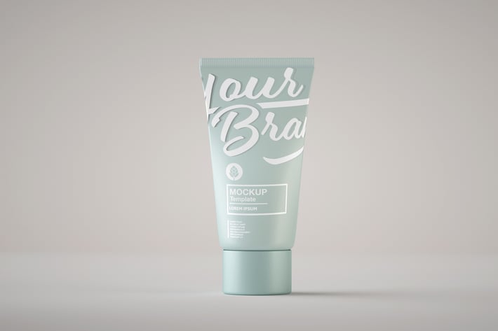 Matte Cosmetic Tube Mockup