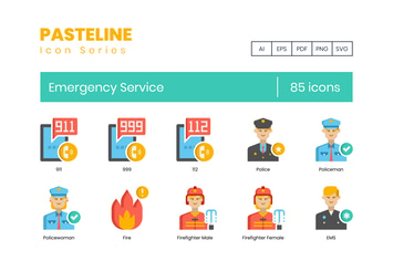 85 Emergency Services Icons