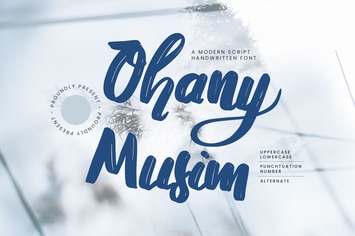 Ohany Musim - Brush Script Handwritten Font