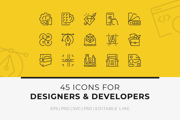 45 Icons for Designers and Developers