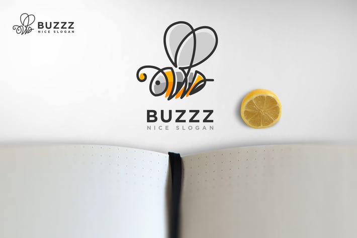 Buzzing Bee - Bumblebee Logo