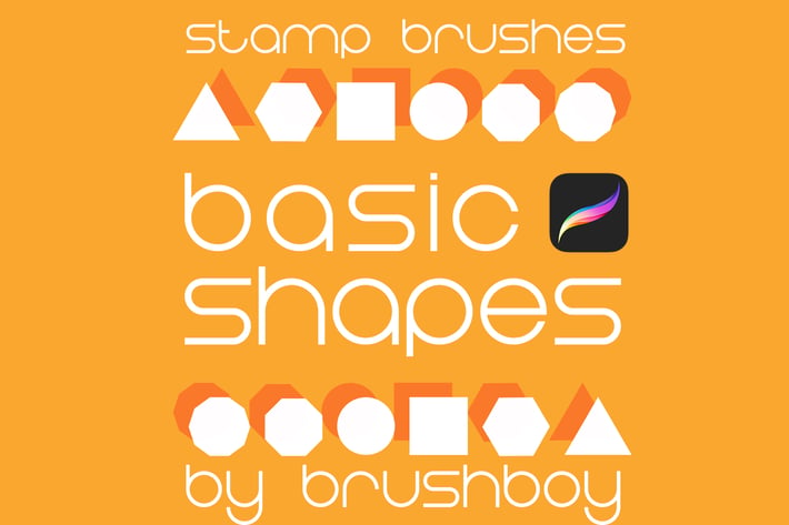 Procreate Stamp Brushes - Basic Shapes