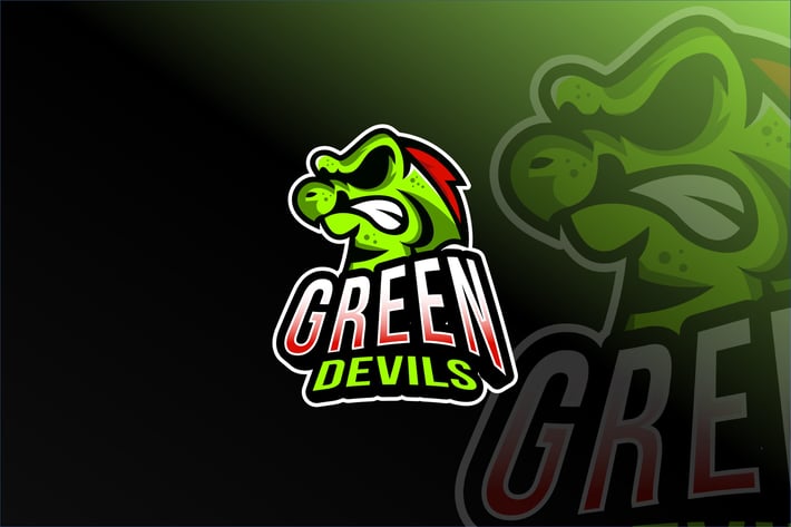 Green Devils Esport Logo Template