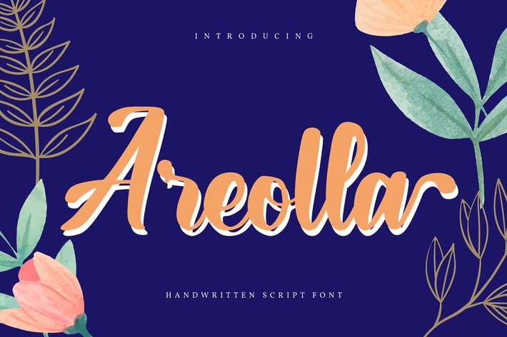 Areolla | Handwritten Script Font