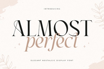 Almost - Elegant Nostalgic Display Font