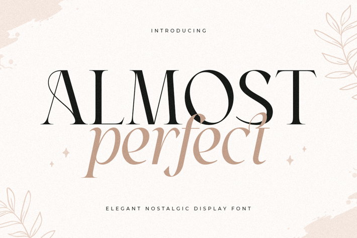 Almost - Elegant Nostalgic Display Font