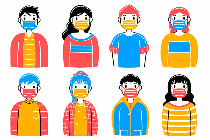 Wear a Mask Illustration #01