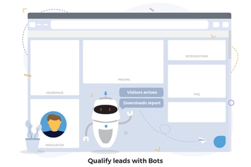 Bots Qualify Leads CRM Illustration