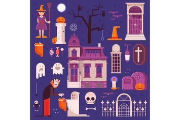 Halloween Elements and Icons Collection