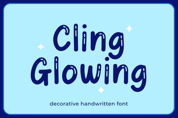 Cling Glowing - Bubble Fun Display Font