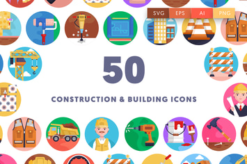 50 Construction & Building Icons