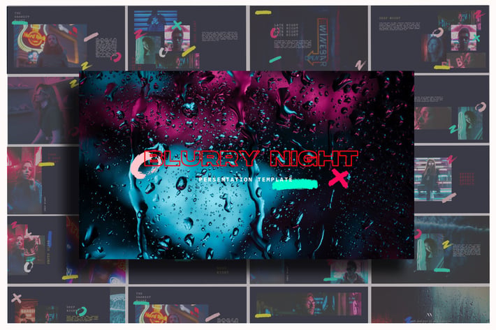 Blurry Night Innovative - Unique Powerpoint
