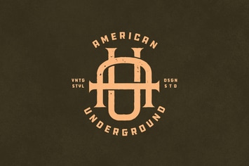 AU Vintage Monogram Logo