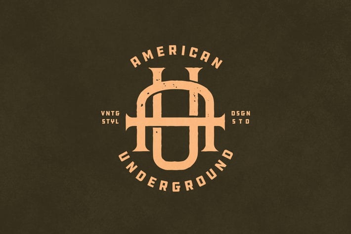 AU Vintage Monogram Logo