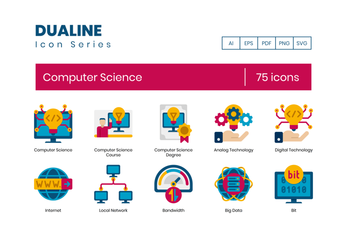 75 Computer Science Icons