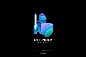 Knight Color Gradient  Logo