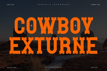 Cowboy Exturne - Western Font