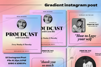 12 Gradient Instagram Posts