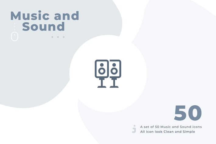 50 Music and Sound icon set - Material