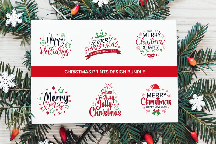 Christmas bundle svg Snowflakes svg Winter Santa