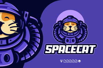 CAT ASTRONAUT LOGO