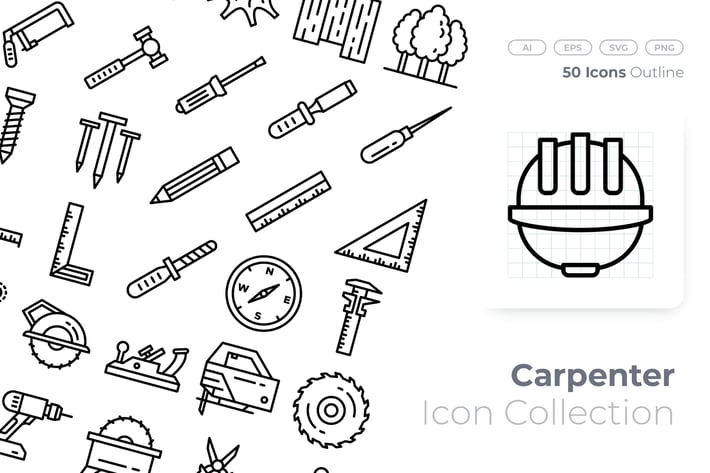 Carpenter Outline Icon