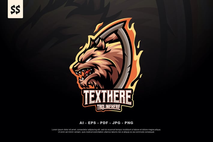 Wolf Mascot Logo Design