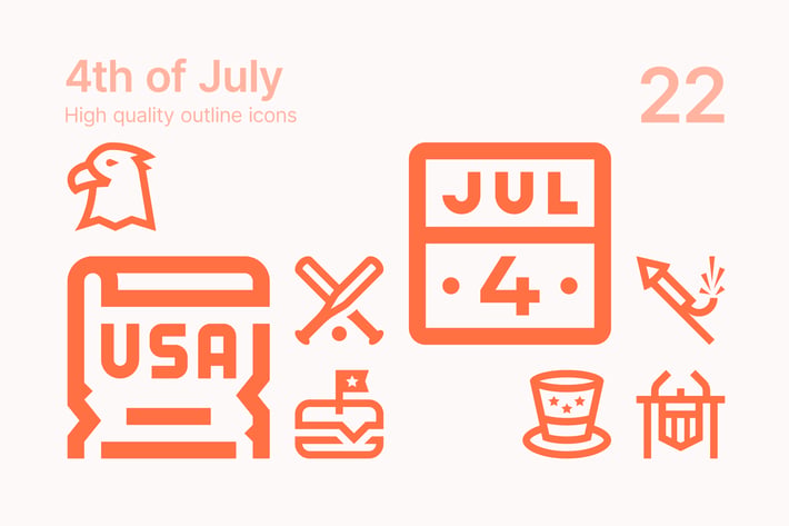 4th of July Icons