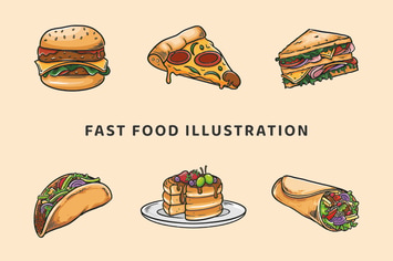 Fast Food Illustration
