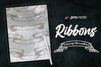 Dansdesign Ribbon Brush Stamp Procreate 