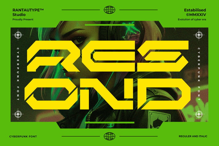 Resond Cyberpunk Futuristic Font