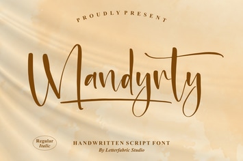 Mandyrty Handwritten Script Font