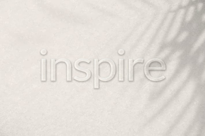 Word inspire embossed vector typography font