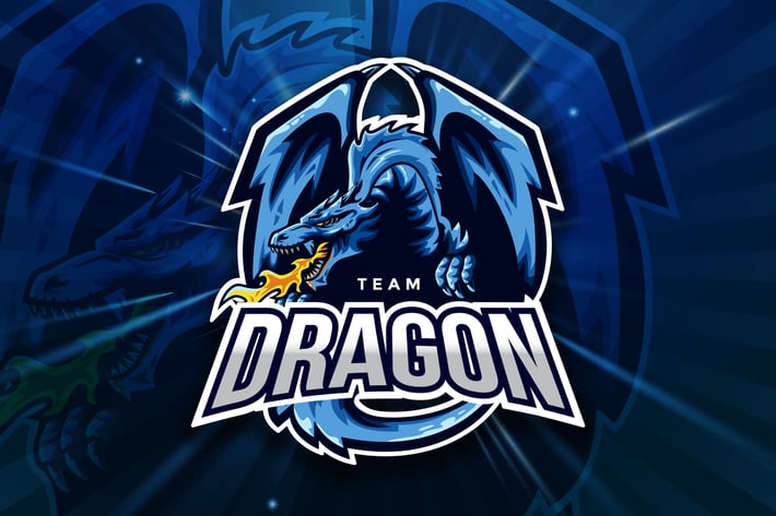 Team Dragon Sport And Esport Logo Vector Template