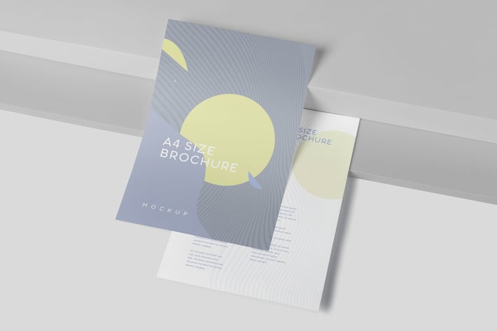 One Page A4 Portrait Brochure Mockups