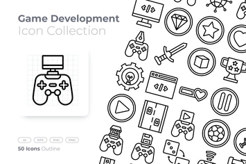 Game Development Outline Icon